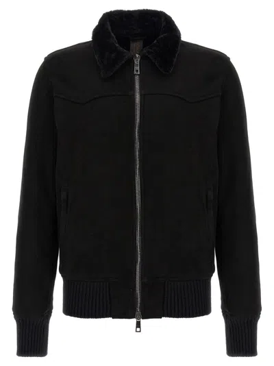GIORGIO BRATO SHEEPSKIN BOMBER JACKET