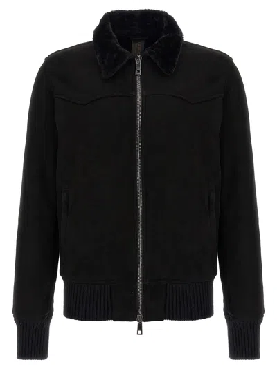 GIORGIO BRATO SHEEPSKIN BOMBER JACKET