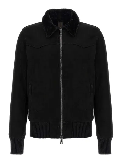 GIORGIO BRATO SHEEPSKIN BOMBER JACKET