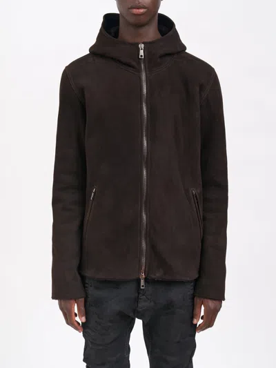 Giorgio Brato Sheepskin With Hood In Brown