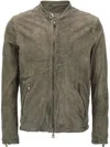 Giorgio Brato Grey Biker Suede Jacket In Grey