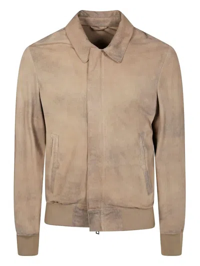 Giorgio Brato Suede Bomber Shirt Neck