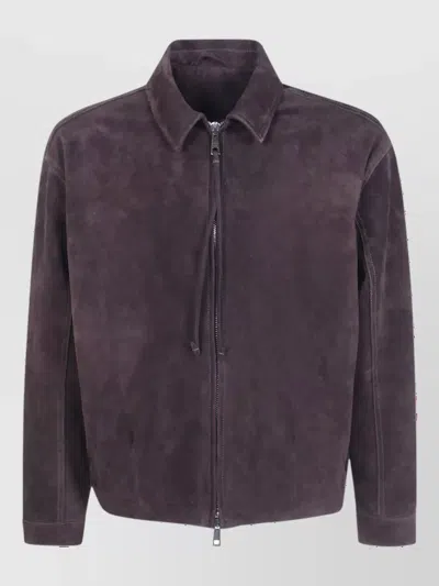 Giorgio Brato Suede Jacket In Brown