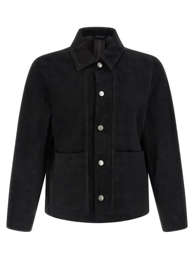Giorgio Brato Suede Jacket In Black