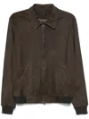 Giorgio Brato Suede Jacket In Brown