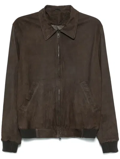 Giorgio Brato Suede Jacket In Brown