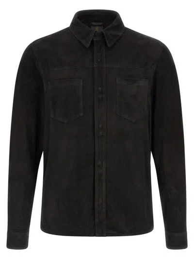 Giorgio Brato Camicia Suede Guanteria In Brown