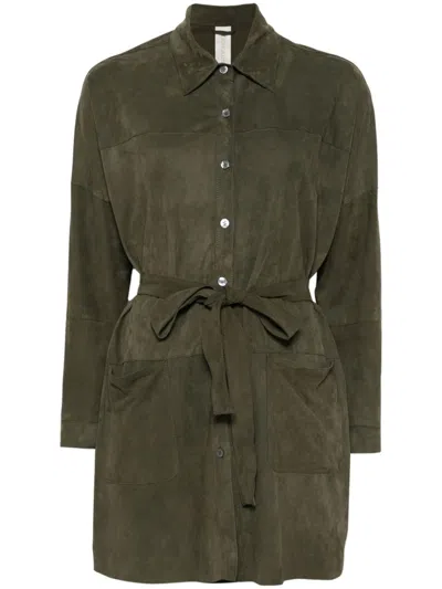 Giorgio Brato Suede Shirt In Green