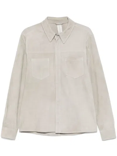 Giorgio Brato Suede Shirt In Grey