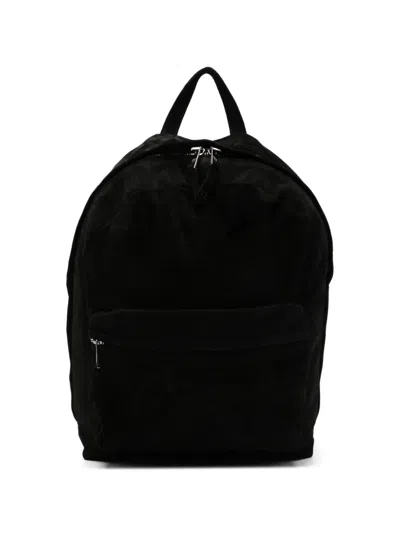 Giorgio Brato Leather Backpack Adjustable Straps Top Handle Pocket In Black