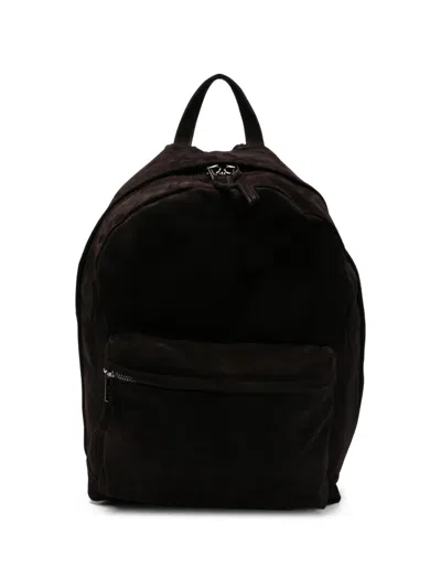 Giorgio Brato Suede-panelled Leather Backpack In Brown