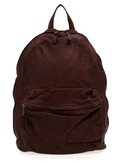 Giorgio Brato Leather Backpack In Red