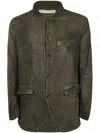 Giorgio Brato Veg Lamb Leather 5 Buttons Blazer In Green