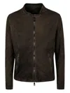 Giorgio Brato Veg Lamb Leather Biker Jacket Clothing In Brown