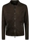 Giorgio Brato Veg Lamb Leather Biker Jacket Clothing In Dill