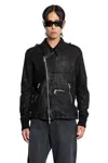 Giorgio Brato Waxed Lambskin Biker Jacket In Black