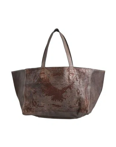 Giorgio Brato Woman Handbag Charcoal Size - Leather In Gray