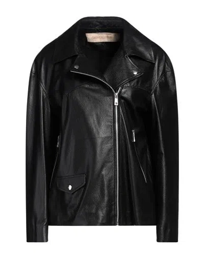 Giorgio Brato Woman Jacket Black Size 6 Leather
