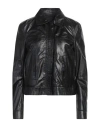 Giorgio Brato Woman Jacket Black Size 6 Leather In Black