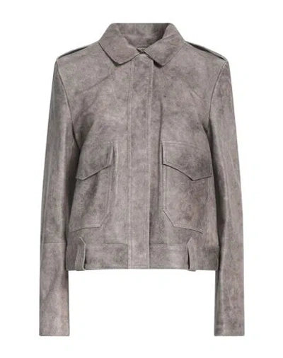 Giorgio Brato Woman Jacket Dark Brown Size 6 Leather