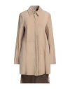 Giorgio Brato Woman Overcoat & Trench Coat Sand Size 4 Leather In Beige