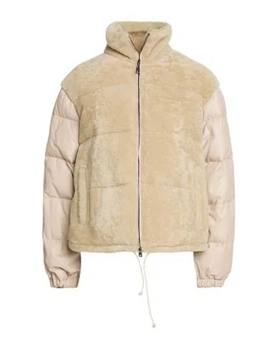 Giorgio Brato Woman Puffer Blush Size 4 Shearling In Brown