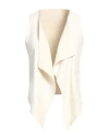 Giorgio Brato Woman Tailored Vest Cream Size 6 Leather In White