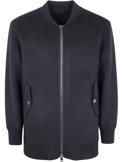 Giorgio Brato Wool Cashmere Double Bonber Jacket In Blue