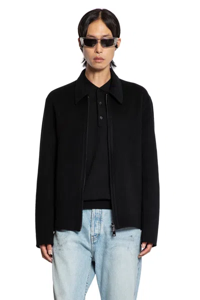 Giorgio Brato Wool Cashmere Overshirt In Black