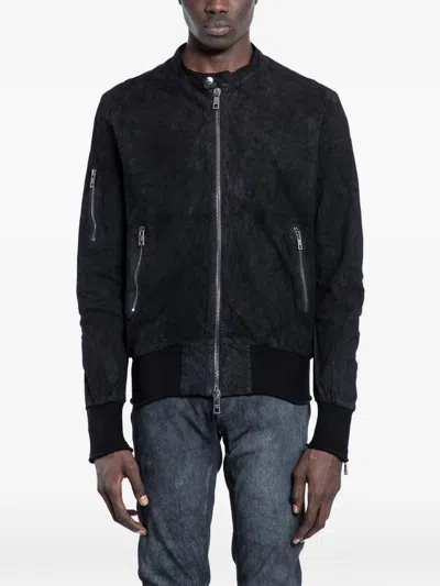 Giorgio Brato Zipped Biker Jacket In Black