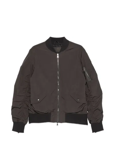Giorgio Brato Zip-up Bomber Jacket In Brown
