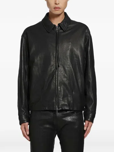 Giorgio Brato Zip-up Leather Jacket In Black