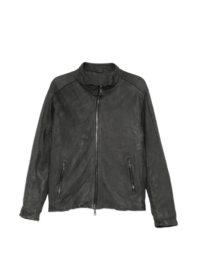 Giorgio Brato Zip-up Leather Jacket In Black