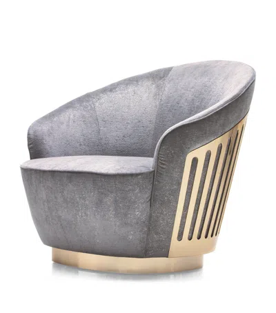Giorgio Collection Charisma Swivel Armchair In Gray
