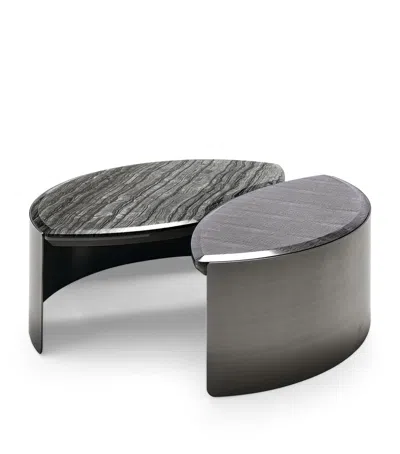 Giorgio Collection Mirage Round Coffee Table In Gray