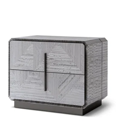 Giorgio Collection Moonlight Bedside Table In Gray