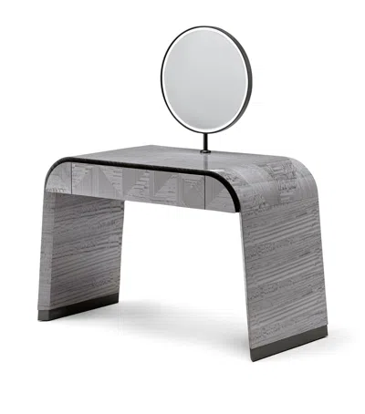 Giorgio Collection Moonlight Vanity Desk And Mirror In Gray