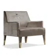 Giorgio Collection Velvet Infinity Armchair In Grey