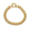 Giorgio Di Vicenza 14k Gold Over Sterling Silver 4mm Byzantine Chain Bracelet In Gold