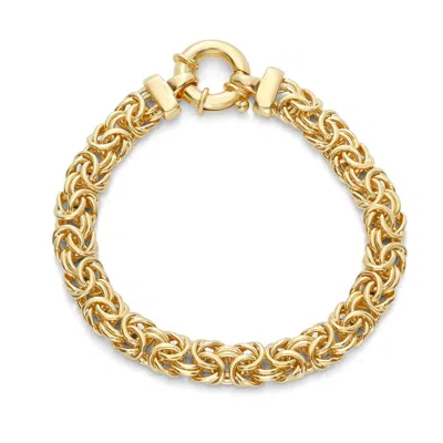 Giorgio Di Vicenza 14k Gold Over Sterling Silver 4mm Byzantine Chain Bracelet