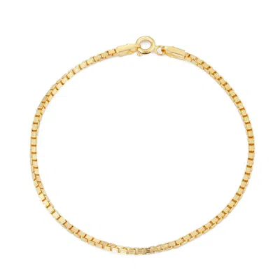 Giorgio Di Vicenza 14k Gold Over Sterling Silver Box Chain Bracelet