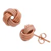 Giorgio Di Vicenza 14k Rose Gold Italian Love Knot Stud Earrings In Gold
