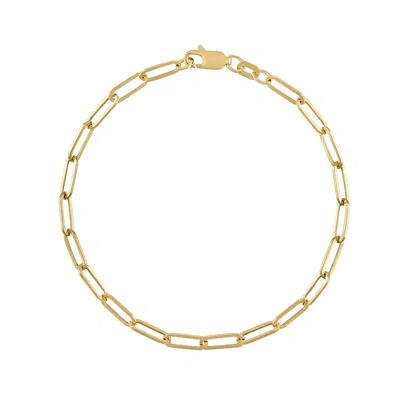 Giorgio Di Vicenza 14k Yellow Gold 3.15mm Paperclip Chain Bracelet