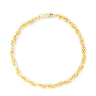 Giorgio Di Vicenza Gold-filled 4.5mm Men's Rope Chain Bracelet