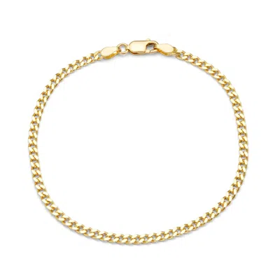 Giorgio Di Vicenza Sterling Silver 2.75mm Curb Chain Bracelet In Gold