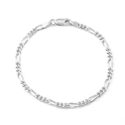 Giorgio Di Vicenza Sterling Silver 4mm Figaro Chain Bracelet