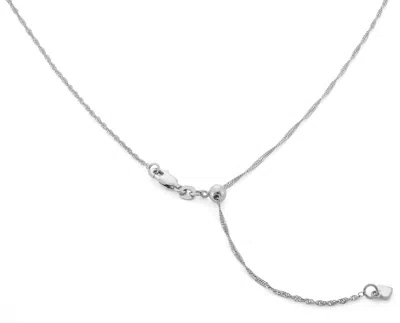 Giorgio Di Vicenza Sterling Silver Adjustable Singapore Chain Necklace