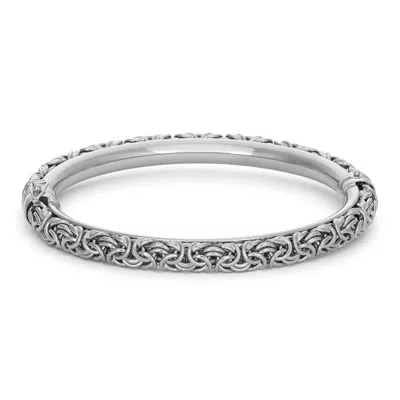 Giorgio Di Vicenza Sterling Silver Byzantine Bangle Bracelet