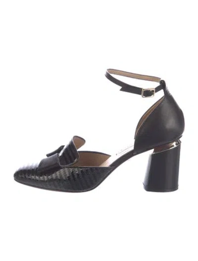 Pre-owned Giorgio Fabiani Leather D'orsay Pumps In Blue