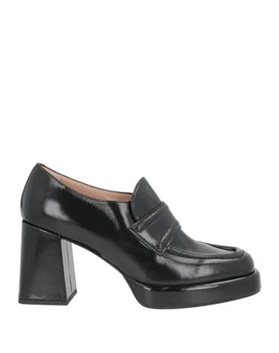 Giorgio Fabiani Woman Loafers Black Size 8 Leather